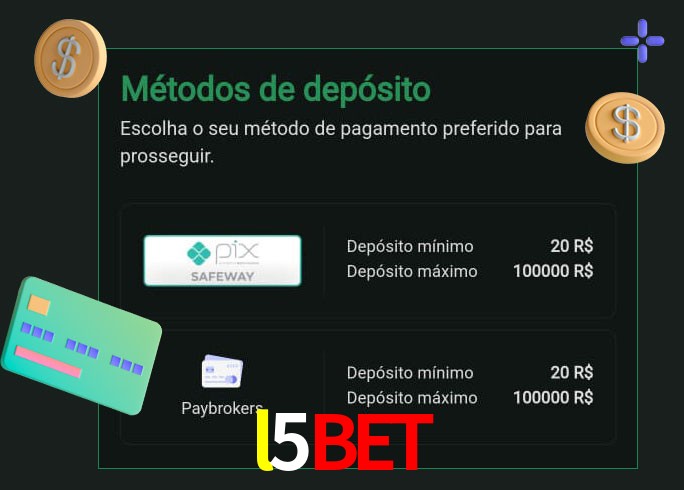 O cassino l5bet oferece uma grande variedade de métodos de pagamento